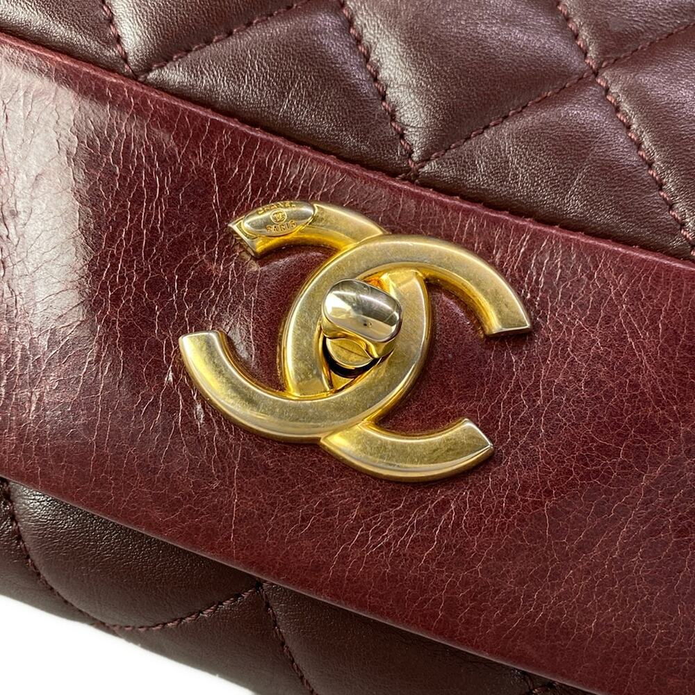 Chanel Single Flap Matelasse Shoulder Bag Lambskin Vintage Calf - Picture 10 of 16
